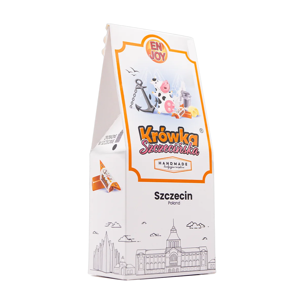 Kartonik Krówki Szczecińskiej I Love Szczecin 200 g z rysunkami miasta